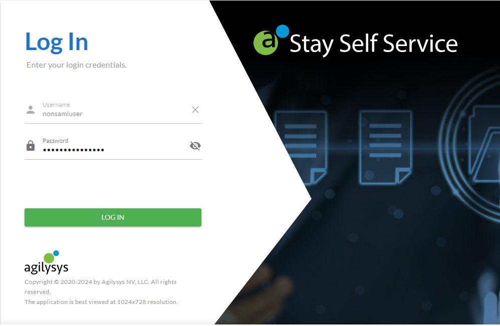 A screenshot of a login screen

Description automatically generated